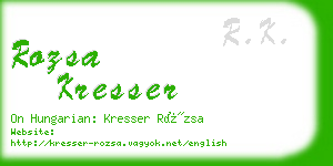 rozsa kresser business card